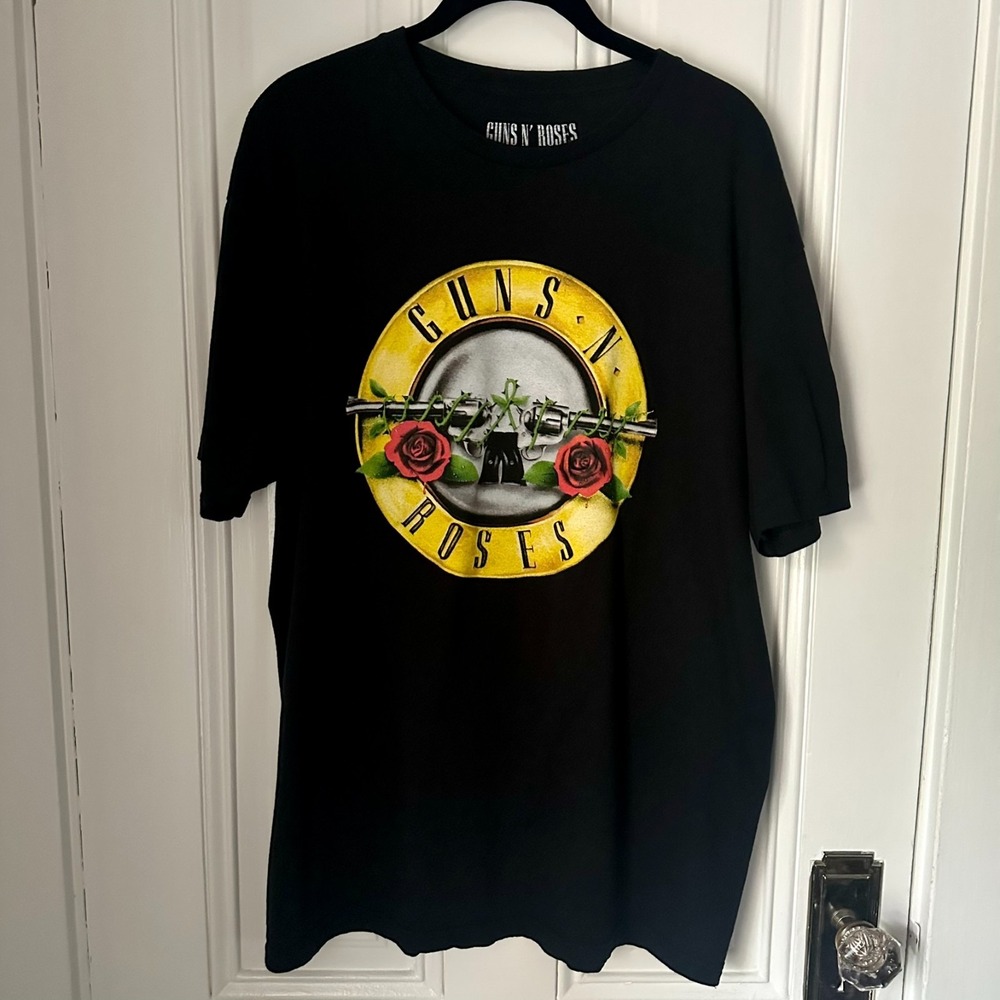 Guns N' Roses Logo Graphic Tee Black XL‎ Unisex